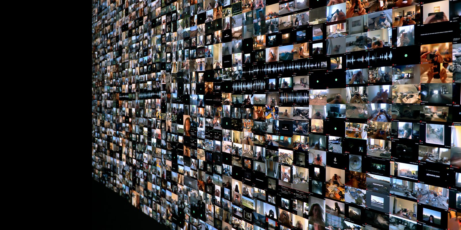 An online collection wall in a pilot workspace, each contribution posted as its own panel