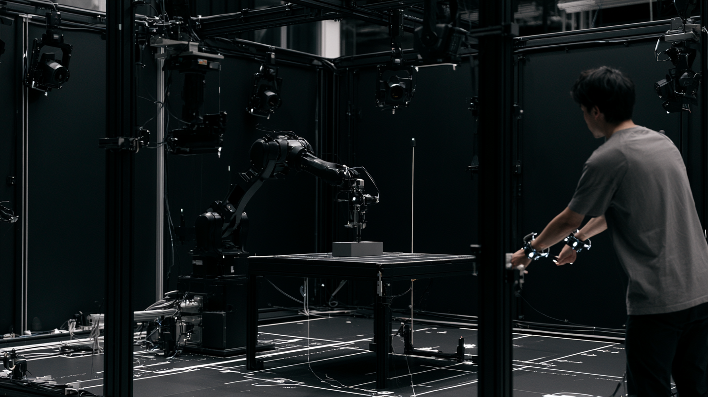 A controlled test cell with instruments and a seated operator