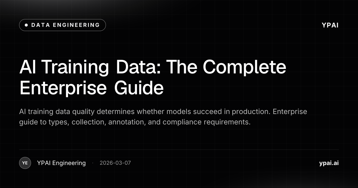 AI Training Data: The Complete Enterprise Guide | YPAI