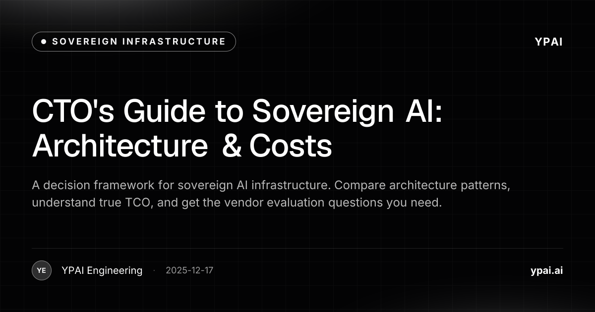 Image result for CTO's Guide to Sovereign AI: Architecture & Costs | YPAI